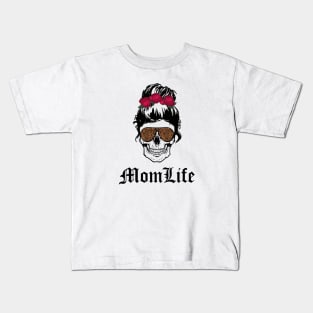 Mom Life Skull Kids T-Shirt